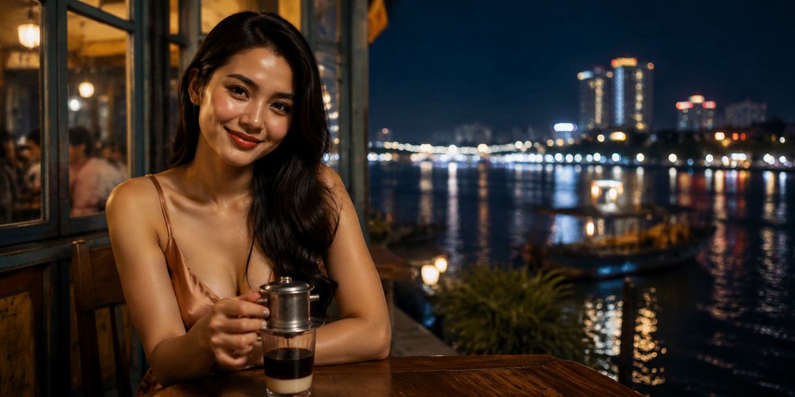 Người dùng kiểm tra giao dịch tài chính tại quán cà phê vùng đồng bằng sông Cửu Long